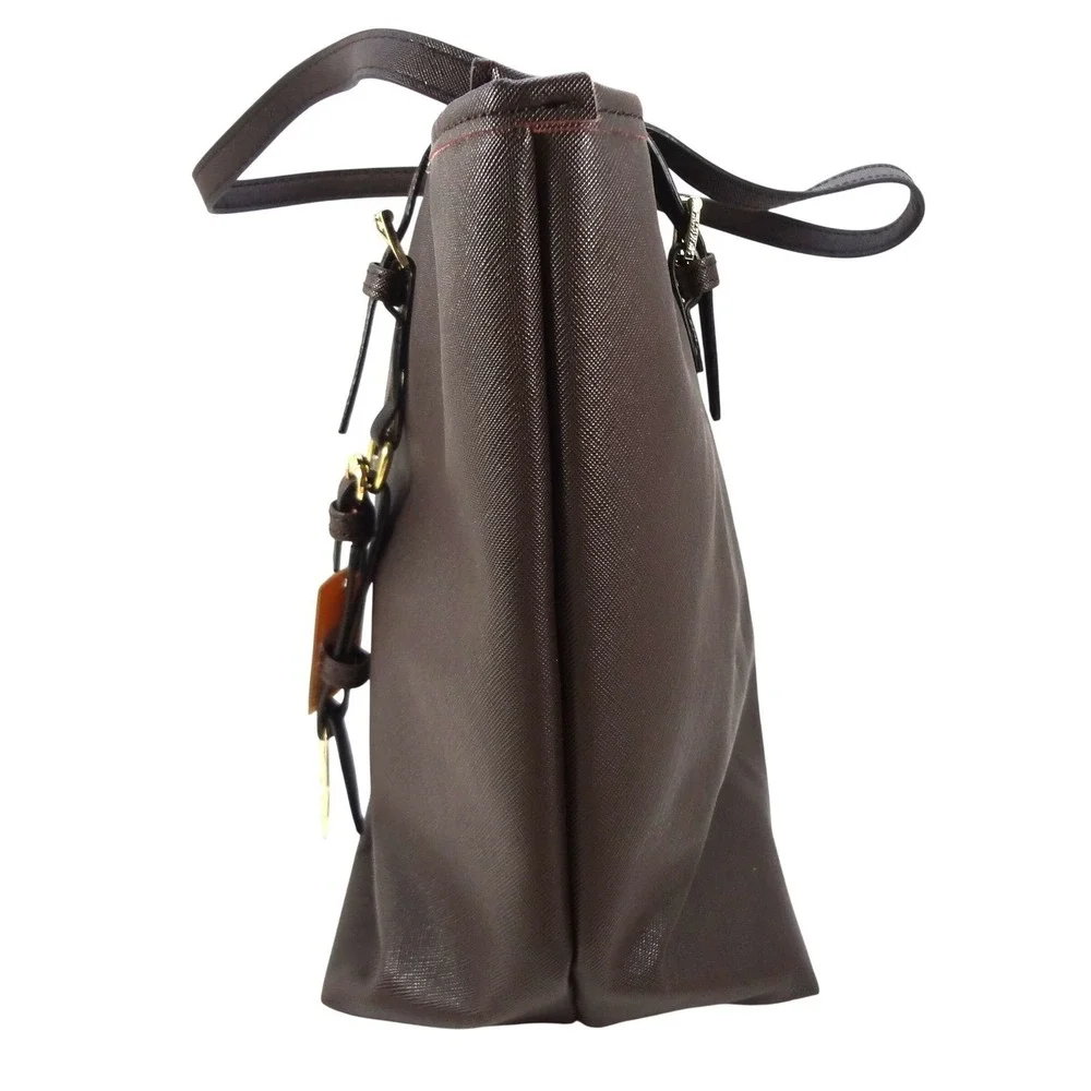 NWT Michael Kors Luxury Tote Charm Gunmetal‎ Saffiano Leather Gold Hardware